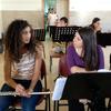 Mais Hriesh, left, a flutist from Nazareth, who teaches at the Bard College Conservatory of Music