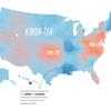 A dialect infographic from 'Speaking American' by Josh Katz