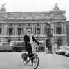 Regine Crespin in front of the Opera Garnier, Paris in 1975