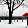 Snowy day in New York City