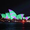 A light show called 'Vivid' changes the appearance of the Sydney Opera House in Sydney on May 22, 2015.