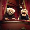 Statler and Waldorf share the stage left balcony box in the Muppet Theater