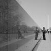 Looking from the apex of the Vietnam Veterans memorial towards the Washington Monument (undated)
