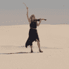 Margarita Krein playing Ysaÿe in the desert sands of the southwest US 