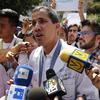 Juan Guaidó speaks to reporters in Caracas, Venezuela on Jan. 30, 2019.