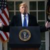 President Donald Trump speaks during an event in the Rose Garden at the White House to declare a national emergency in order to build a wall along the southern border, Friday, Feb. 15, 2019
