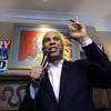 U.S. Sen. Cory Booker, D-N.J., speaks to voters during a campaign stop, Sunday, Feb. 17, 2019, in Manchester, N.H. 
