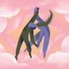 Illustration of two people dancing in the clouds