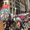 Climate strikers march down Broadway in New York City on Friday, Sept. 20. 