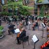 The American Modern Ensemble on the Manhattan Plaza outdoor terrace