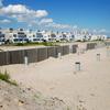 The reconstruction of the Rockaway Boardwalk, photographed in 2015.