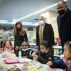 Mayor Eric Adams visits Concourse Village Elementary School in the Bronx with Schools Chancellor David Banks and local elected leaders as they greet students and parents who are returning from holiday