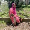 Rinia Akter has been a gardener for two years at the Ashford Learning Garden. It makes her feel back home again in Bangladesh.