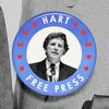 A political campaign pin for Gary Hart, 1988 presidential nominee. 