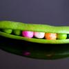 Candies in a pea shell