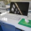 A brand-new iMac in the computer lab at the Academy for Software Engineering