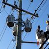 LIPA workers in Far Rockaway trying to restore power after Hurricane Sandy.