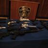 More than 100 firearms were seized by the NYPD during a gun trafficking takedown. 