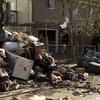 Debris from gutted homes in the Midland Beach section of Staten Island.