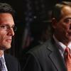 House Majority Leader Eric Cantor and Speaker of the House John Boehner (R-OH) hold a news conference after a meeting at the Republican National Committee offices July 26, 2011.