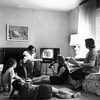 Family watching TV 1958
