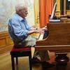 Re Vidler, age 87, playing the piano