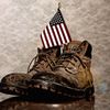 veterans, boots, flag