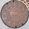 A 'branded' manhole cover in Gatlinburg, Tennessee.
