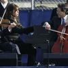 Cellist Yo Yo Ma (R), violinist Itzhak Perlman (L), and Pianist Gabriela Montero perform John Williams's  'Air and Simple Gifts' during the inauguration of Barack Obama in 2009