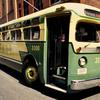 This 3100 green Old Look Transit bus was made by General Motors in 1956.