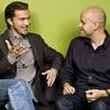 Spotify founders Daniel Ek and Martin Lorentzon, sitting pretty.