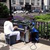 The Pop-Up Pianos Project includes this upright at Columbus Park in Downtown Brooklyn