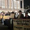 Members of the Granny Peace Brigade hold vigil at Lincoln Center