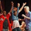 National Dance Institute founder Jacques d'Amboise with young dancers.