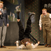 Left to right: Oliver Chris, Tom Edden, and James Corden in the Broadway production of 'One Man, Two Guvnors'