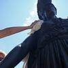 Statue of Minerva gets a waxing in Green-Wood cemetery