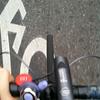 Bike lane markings on The Brooklyn Bridge