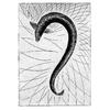 An etching of an eel