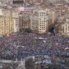  Protestors defy the curfew in Tahrir Square on January 31, 2011 in Cairo, Egypt.