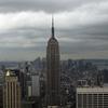 The Empire State Building is viewed from the observation deck at Rockefeller Center on August 24, 2010