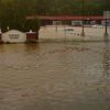 The parking lot of the Metro-North station at Harriman, on the Port Jervis Line, was under water.