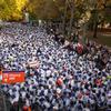 Runners leaving the course after completing the 2008 ING New York City Marathon.