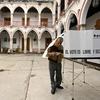 A man leaves the polling booth after casting his vote in Uruapan, Michoacan