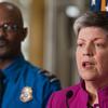 U.S. Secretary of US Homeland Security Janet Napolitano during a press conference November 15, 2010 at Ronald Reagan National Airport in Washington, DC.