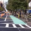 New bike lanes on Columbus Avenue in the summer 2010