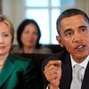President Obama with Secretary of State Hillary Clinton.