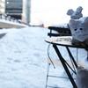 Finished snow rats perched on the High Line. They won second place.