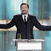Ricky Gervais at the Golden Globes on January 16, 2011 in Beverly Hills, California.