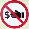 do not enter money hand sign