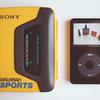 A Sony Walkman with its successor, the iPod